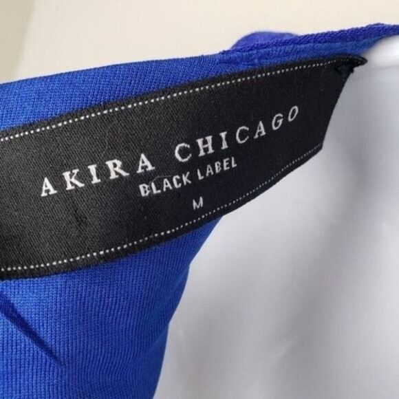 Akira Chicago royal blue halter mini dress size medium - Picture 2 of 14